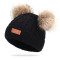 Winter Autumn Baby Hat Solid Color Warm Baby Girl Boy Hat Beanie Cute Pompom Outdoor Soft Knitted Cap For Toddler Kids Bonnet. 