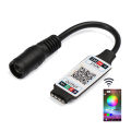 Mini LED Bluetooth RGB Strip Light Controller Wireless Smart Music Phone Control DC 5-24V 6A For RGB 3528 5050 Strip. 