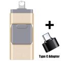 Usb Flash Drive For iPhone 14 13 12 6/6s/6Plus/7/7Plus/8/X Usb/Otg/Lightning 4 in 1 pendrive For iOS External Storage Devices. 