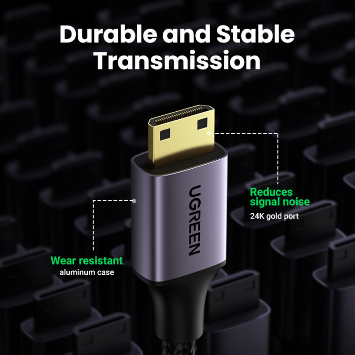 UGREEN%20Mini%20HDMI%20to%20HDMI%20Adapter%20Aluminum%20Shell%204K%2060Hz%20Mini%20HDMI%20to%20HDMI%20Female%20Cable%20HDR%203D%20for%20Raspberry%20Pi%20Zero%202%20W/W%20DSLR%20Camera%20Camcorder%20Graphics%20Card%20Laptop%20Projector%20Tablet%20-%20Image%206