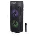 GTS 2129 Wireless Bluetooth Portable Karaoke Speaker with Wireless Mic ,USB, FM, AUX, and LED Lights. 