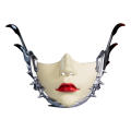 Lightweight Half Face Cyber Punk Beauty Unique Masquerade Adjustable Mechanical Half Face Wings for Halloween Party Cosplay. 