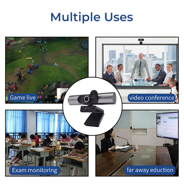 HXSJ%204K%20Ultra%20HD%201080P%20Webcam%20with%20Speacker%20Microphone%20Web%20Camera%20Full%20HD%20Acto%20Focus%20Webcam%20Webcam%20USB%20Camera%20Computer%20PC%20Webcam%20-%20Image%203