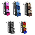 Drawer Set 4 in 1 Rattan Type (Emboss) baby drawer wardrobe cupboard storage multi color, blue, pink, Brown mix & Gray kids’ furniture. 