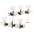 Classical Guitar Tuner Tuning Keys Pegs Machine Heads Complete Set Chrome. 