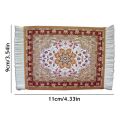 【Miga Plaza】 Persian Carpet Table Decor Mats and Pads Mini Woven Rug Mat Tassel Coaster Mousepad Mouse Pad. 