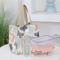 New printed colorful butterfly canvas for women fashionable hand held sail bag large capacity lunch box bag. 