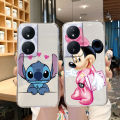 For Huawei Honor X7b 4G 90 Smart 5G Phone Case Couple Mickey Minnie Mouse Stitch Silicone Clear Transparent Bumper Back Cover. 