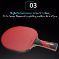 Huieson Super Powerful Ping Pong Racket Bat,6 Star Table Tennis Racket Sticky Pimples(Penhold-Hands Grip). 