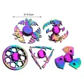 Decompression Fashionable Metal Rainbow Fidget Spinner. 