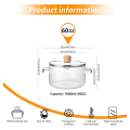 Glass Cookware Simmer Pot, Glass Cooking Pot with Lid-1.8L(60oz). 