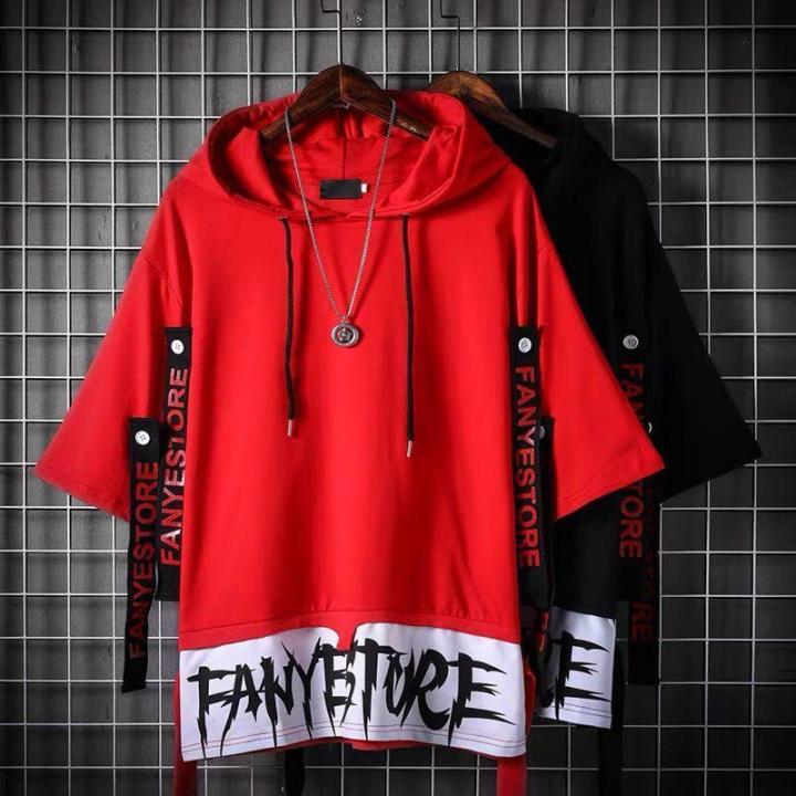Summer%20Short%20Sleeve%20Men's%20Trendy%20Korean%20Style%20ins%20Trendy%20Red%20T%20T-shirt%20Loose%20Clothes%20Men's%20Top%20Summer%20Summer%20T-shirt%20-%20Image%205