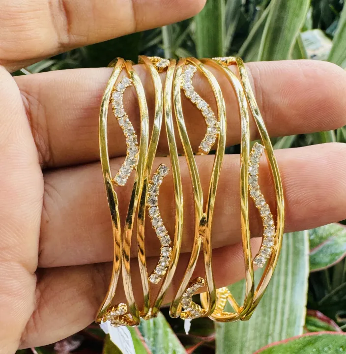 Hight%20Quality%20Fashion%20Gold%20Plated%20bangal%20ESH%20Lover%20waves%20shape%20bangel%20Stylish%20two%20Bangle%20With%20Stone%20For%20Women%20gift%20items%20for%20girls%20-%20Image%203