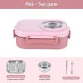 Boys and Girls Bento Lunch Box, Stainless Steel Sealed Lunch Box, 2/3 Compartment with Cutlery Soup Bowl, Compartment Insulated Lunch Box for School and Work. 