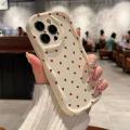 Cellphone Case For iPhone 11 12 13 14 PLUS PRO MAX 12 13 MINI Phone Casing love heart Cream Wave Edge Fashion Cute Soft Shockproof TPU Anti-falling Back Cover Silicone Hot Full Protection. 