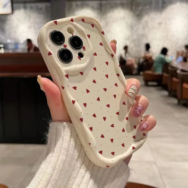 Cellphone%20Case%20For%20Samsung%20Galaxy%20A23%20A24%20A30%20A31%20A32%204G%20A33%20A34%20A52%20A53%20A54%205G%20A50%20A51%20A20%20M10S%20Phone%20Casing%20love%20heart%20Cream%20Wave%20Edge%20Fashion%20Cute%20Soft%20Hot%20Back%20Cover%20Silicone%20Full%20Protection%20Shockproof%20TPU%20Anti-falling%20-%20Image%205