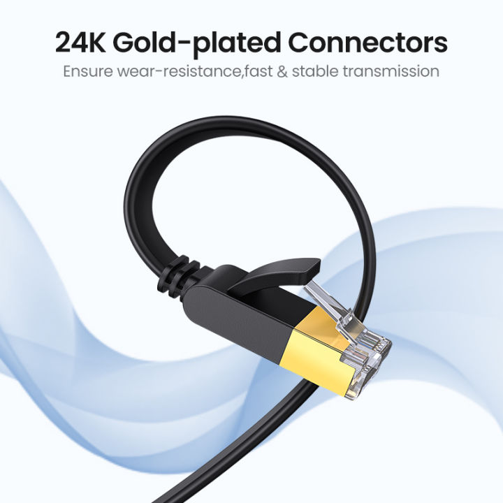 UGREEN%20Cat%207%20Ethernet%20Cable%20Shielded%20Gigabit%20Flat%20Cat7%20RJ45%20LAN%20Cable%20High%20Speed%20Internet%20Network%20Patch%20Cord%2010Gbps%20for%20Gaming%20PS4,%20Xbox%20One,%20PS3,%20PC%20Laptop%20Mo'dem%20Rou'ter,%20Computer%20-%20Image%207