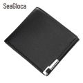 SeaGloca Men Wallet Purse Money Short Designer Soft ID Card Case Slim Fashion Simple Leather Wallet. 