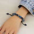 Glossy Beads Bracelet Adjustable Lace-up Unisex Faux Tiger Eye Healing Bracelet Party Supplies. 