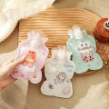 Cute Hot Water Bottles Portable Small Transparent Cartoon Warming Water Bag. 