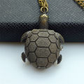 【High-quality】Nazeyt Retro Bronze Quartz Watch funny Turtle Pendant Necklace watch Women Gift Steampunk Jewelry Pocket Clock. 