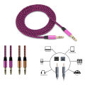 3.5mm Aux Cable Male To Male High-Quality Durable Multi-Purpose Usage 1 Meter Cable (Random Color). 