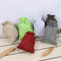 10x14cm Natural Burlap Cotton Linen Bag Christmas Candy Gifts Packaging Pouch Storage Bags Jewelry Packaging Wedding Bag. 