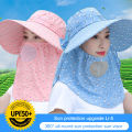 Sun Hat Female Summer Hat Cover Face Breathable Sun Hat All-match Summer Hat with Big Rim Anti-ultraviolet Cycling Sunhat. 