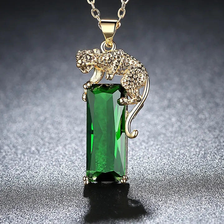 %E3%80%90ALLGOOD%E3%80%91Fashion%20Panther%20Inlaid%20Green%20Crystal%20Pendant%20Necklace%20Exquisite%20Women's%20Necklace%20Party%20Jewelry%20Accessories%20Personalized%20Gifts%20-%20Image%203