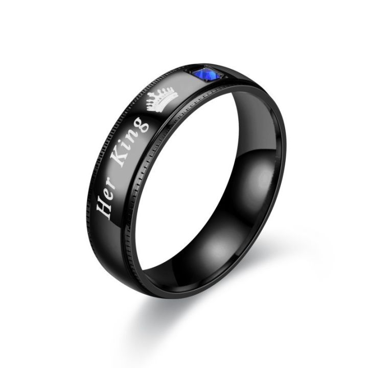 %5BGood%20LIFE%5DHis%20Queen%20Her%20King%20Couple%20Ring%20Wedding%20Rings%20Engagement%20Ring%20Rings%20for%20Women%20Stainless%20Steel%20Ring%20Jewelry%20-%20Image%202