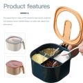 4 Grid Spice Jar Organizer Salt Shaker and Pepper Dustproof Jars for Spices Container Box Seasoning Set with Clear Lid. 