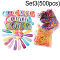 130/240/500/780 Pcs/set Korean Fashion Baby Hair Band & Hair Clip Colorful Rubber Band Ponytail Hair Tie Girls Hair Accessories Headdress，Assorted hair rope hair clips ❤（No box）❤. 