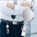 2Pcs Retractable Pull Key Ring ID Badge Lanyard Name Tag Card Holder Recoil Reel Belt Clip. 