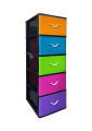 Uni Plast Drawer 5 Tier Baby Drawer Wardrobe Cupboard Storage Multi Color. 