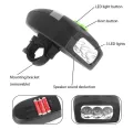 Mountain Cycle LED Headlight Night Riding Flashlight and Horn 2 in 1 Bicycle Headlight. 