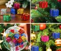 Christmas 12pcs Mini Gift Box Hanging Ornaments Decoration Set - Xmas Tree Square Gift Box Decoration Items - Christmas Decoration (12 Pcs). 