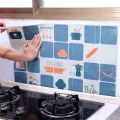 Self-adhesive oil-proof sticker for kitchen Large stove high-temperature resistant ceramic tile wall sticker waterproof wallpaper for household cabinets.. 