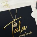 ShopSphere TALA hand made Necklace 18K Gold Star & Moon Pendant Jewelry Women Non-allergic With Premium Gift Box. 
