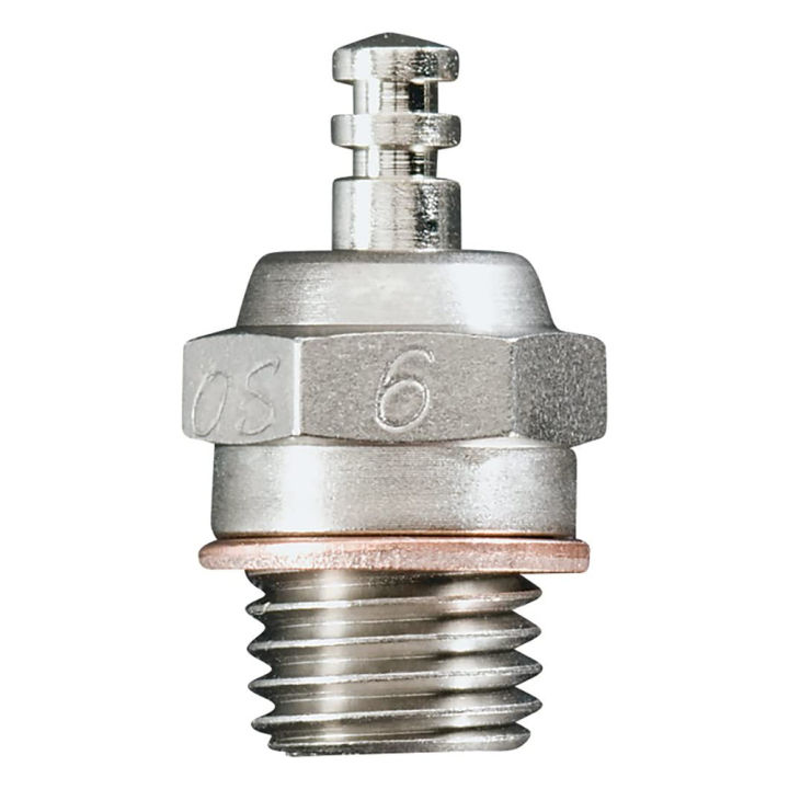 Candeletta Glow Plug OS #6 Per Motori Nitro RC - Ricambio Perfetto Per Auto E Truck Radiocomandati