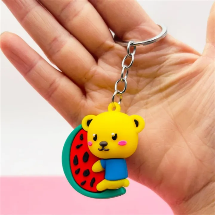 Cute%20Animal%20Keychains%20Novelty%20Keychains%20Gifts%20PVC%20Soft%20Rubber%20Keychain%20Watermelon%20Cartoon%20Animal%20Keychains%20Bear%20-%20Image%207
