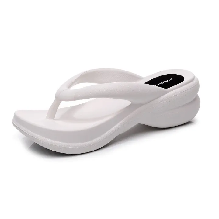 【ZOSR】Drop Shipping Wedge Summer Flip Flops For Women 2023 Chunky Platfrom Clip Toe Sandals Shoes Woman Beach Casual Outdoor Slippers