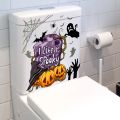 GOIKEA Halloween Toilet Sticker Tombstone Pumpkin Ghost Bat Spider I Like It Spooky Self-adhesive Waterproof PVC Wall Art Decoration Decal Party Supplies. 