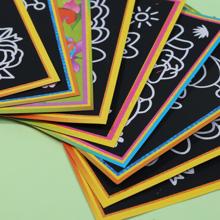 1/3/5PCS%20DIY%20Children%20Art%20Painting%20Scraping%20Paper%20Rainbow%20Pape%20Graffiti%20Book%20Colorful%20Child%20Scraping%20Painting%20Kids%20Gift%20-%20Image%208