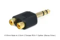Stereo Speaker Audio Video HiFi Subwoofer Adapter Connectors 3.5mm 6.35mm Male Female Microphone AUX AV RCA Converter 1Pcs. 
