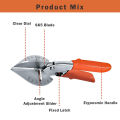 Multi Angle Miter Shear Cutter, 45-135 Degree Adjustable Angle Scissors Trim Shears Tool for Cutting Soft Wood, Plastic, PVC, Casing, Trunking, Molding Trim etc.. 