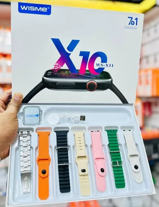 WISME%20WS-X11%20Smart%20Watch%20Series%2010%20With%20Seven%207%20Straps%20Wireless%20Charging%20HD%20AMOLED%20ChatGPT%20NFC%20Compass%20Clock%20Bluetooth%20Call%20Smart%20Watch%20Men%20Women%20-%20Image%203