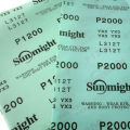 Korean Sun 230*280mm Waterproof Sandpaper Green Polyester Film Polishing Square Sandpaper Wet and Dry Dual-Use. 
