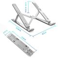 Foldable Aluminum Laptop Stand Adjustable Ergonomic Desktop Holder for 11-17 inch Laptops. 