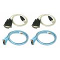 2X RJ45 Network Cable Serial Cable Rj45 to DB9 and RS232 to USB (2 in 1) CAT5 Ethernet Adapter LAN Console Cable. 