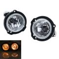 1 Pair LED Fog Light Front Bumper Fog Lamp Bulb Clear Lens for ota Avanza 2012-2019. 